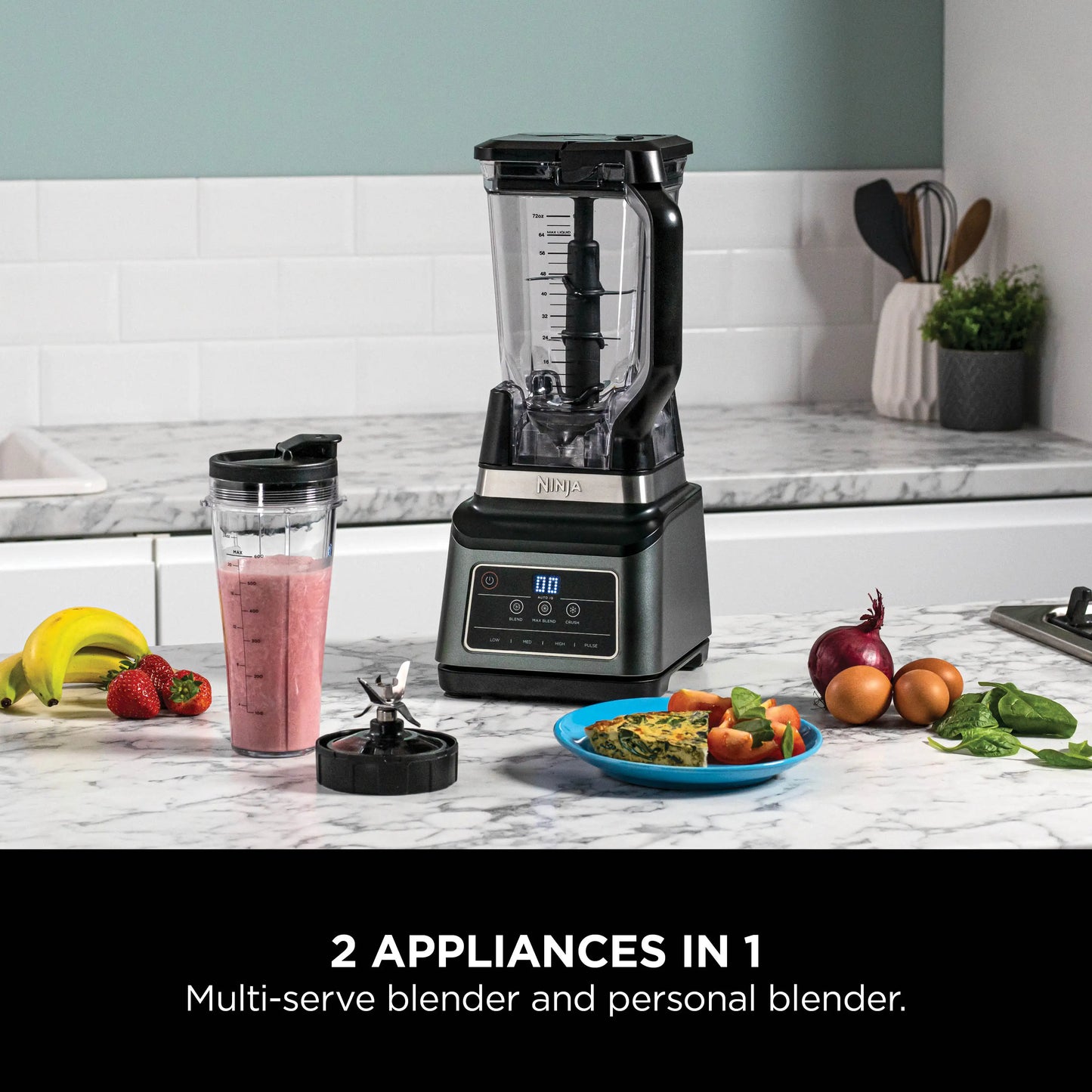 Ninja 2-in-1 Blender Kitchen System 2.1L BN750ME