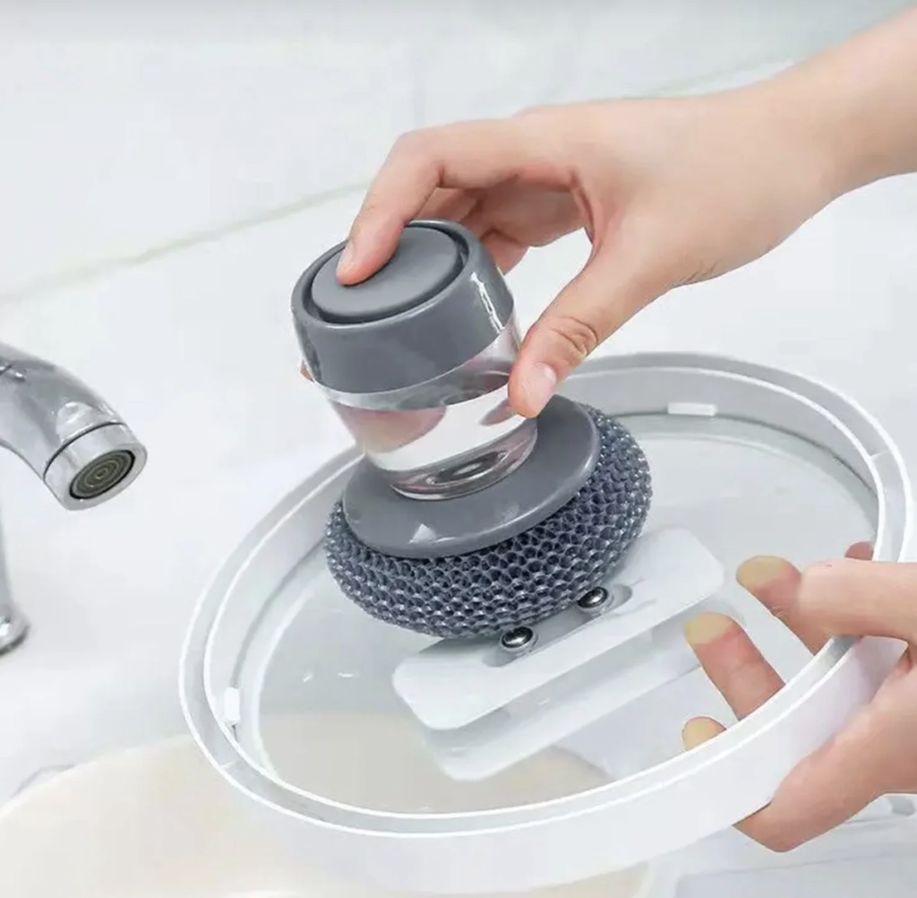 Soap Dispensing Dish Brush – Easy Kitchen Cleaning