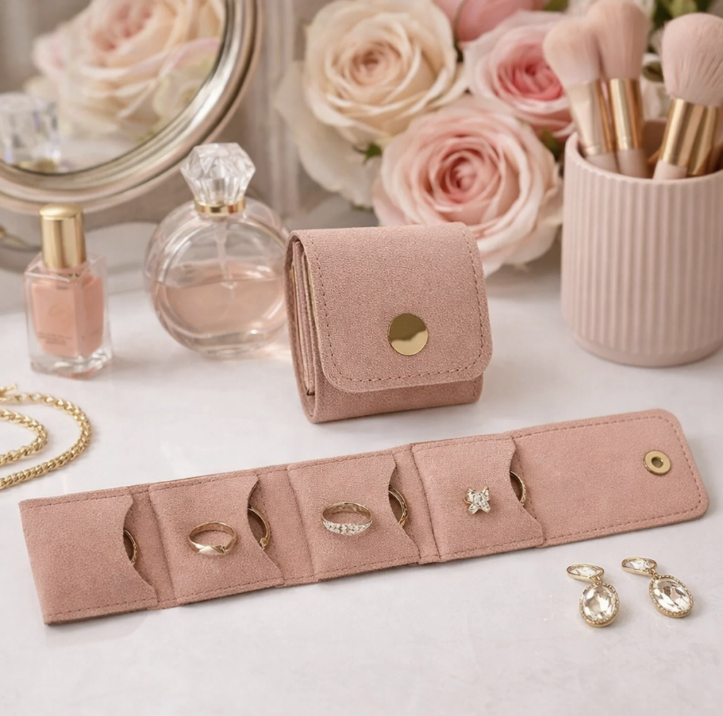 Jewellery Storage Pouch – Compact Foldable Travel Organizer