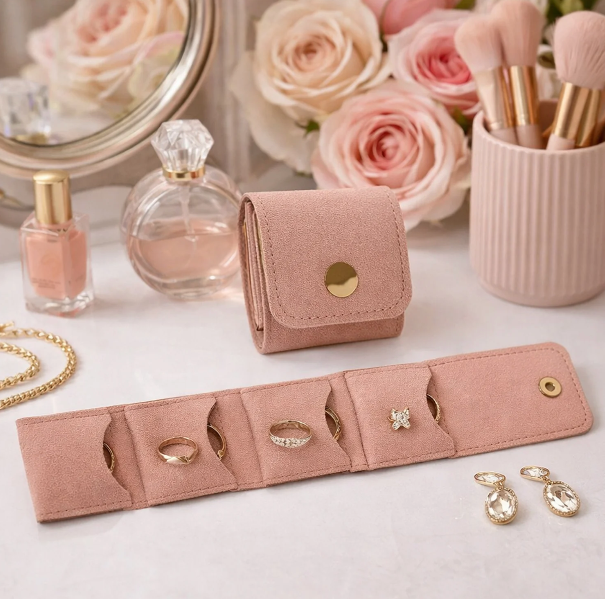 Jewellery Storage Pouch – Compact Foldable Travel Organizer