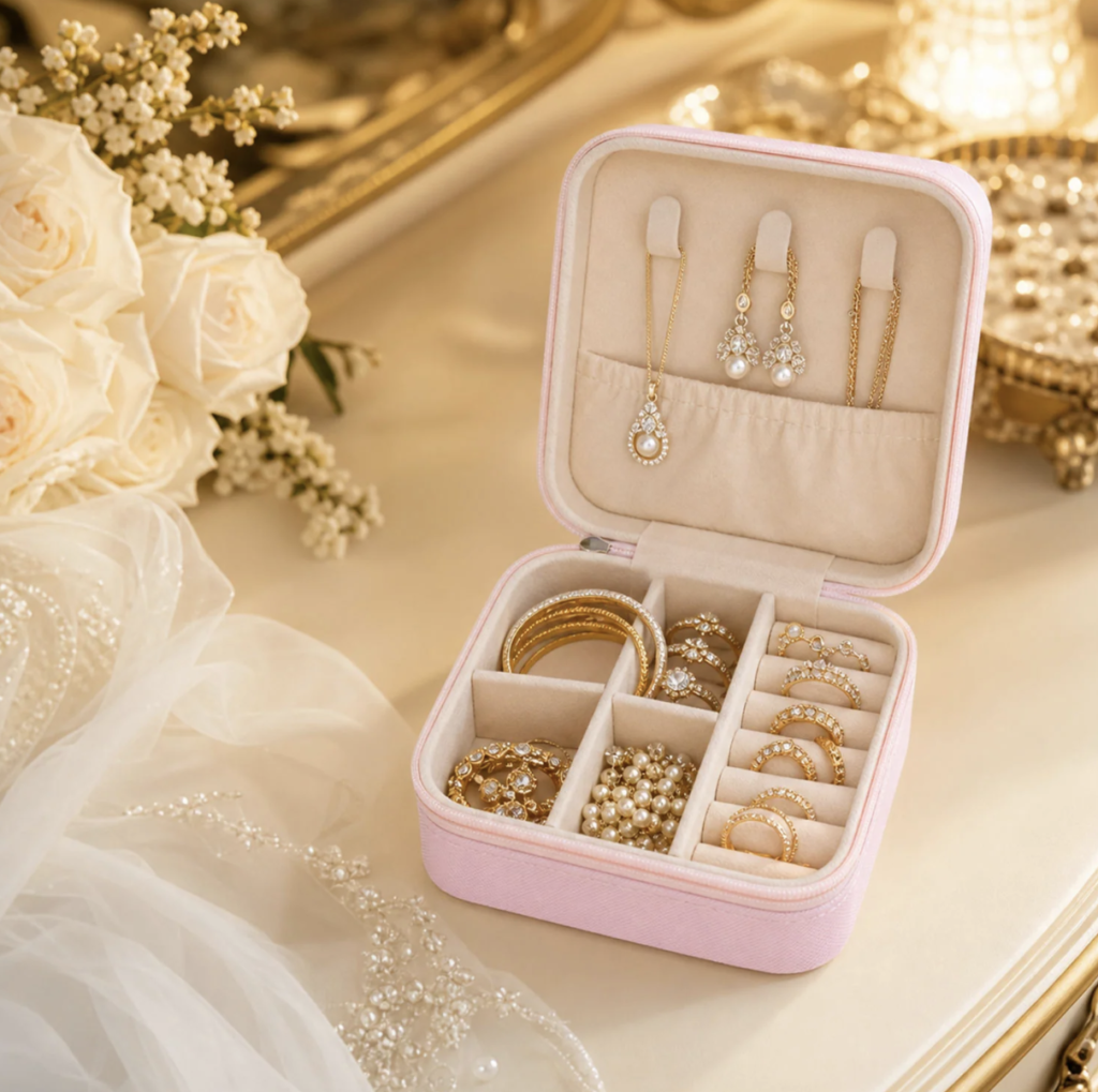 Travel Jewellery Box – Portable PU Leather Organiser